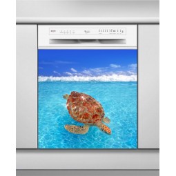 Sticker Lave Vaisselle tortue, turtle, création Imprim'Déco, magasin vente en ligne stickers de décoration