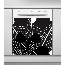 Sticker Lave Vaisselle psychédélique, création Imprim'Déco, magasin vente en ligne stickers de décoration