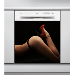 Sticker Lave Vaisselle psychédélique, création Imprim'Déco, magasin vente en ligne stickers de décoration