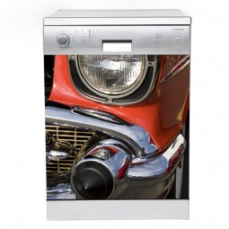 Sticker Lave Vaisselle voiture rouge, création Imprim'Déco, magasin vente en ligne stickers de décoration