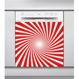 Sticker Lave Vaisselle spirale illusion optique, création Imprim'Déco, magasin vente en ligne stickers de décoration