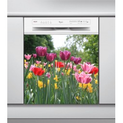 Sticker Lave Vaisselle tulipes, création Imprim'Déco, magasin vente en ligne stickers de décoration