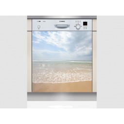 Sticker Lave Vaisselle paysage plage, création Imprim'Déco, magasin vente en ligne stickers de décoration