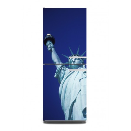 Sticker décor de frigo statue de la liberté, exclusivité Imprim'Déco