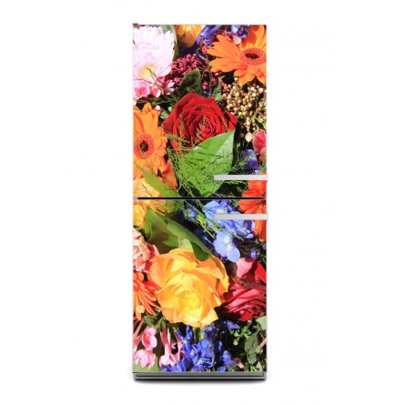 Sticker décor de frigo bouquet de fleurs, exclusivité Imprim'Déco