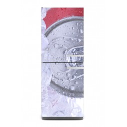 Sticker décor de frigo cannette givrée, exclusivité Imprim'Déco