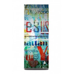 Sticker décor de frigo lettres colorées, exclusivité Imprim'Déco