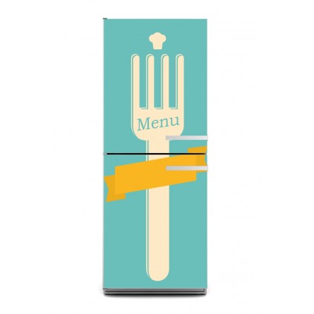 Sticker décor de frigo fourchette, exclusivité Imprim'Déco