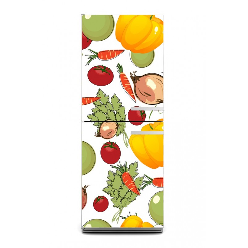 Sticker décor de frigo fruits et légumes, exclusivité Imprim'Déco