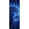 Sticker Décor de porte spirale electrique bleue