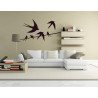 Sticker mural les hirondelles sur un fil