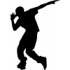 Sticker mural danseur hip hop