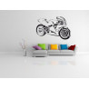 Sticker mural moto