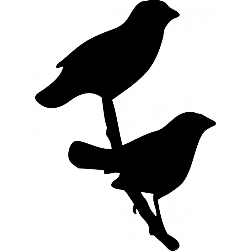 Sticker mural deux oiseaux