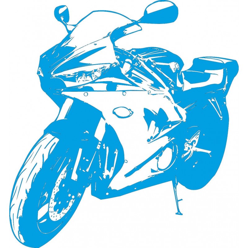 Sticker mural moto