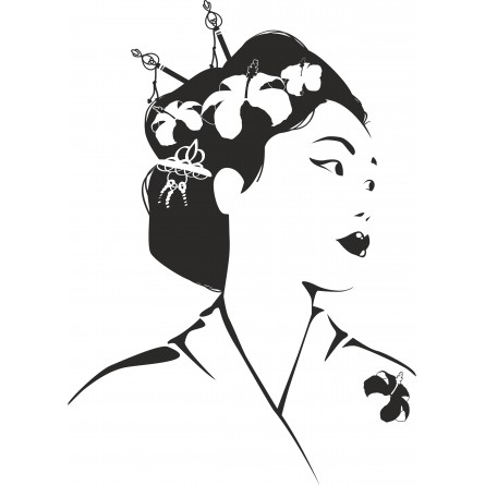 Sticker mural geisha