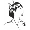 Sticker mural geisha