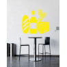 Sticker mural aliments cuisine