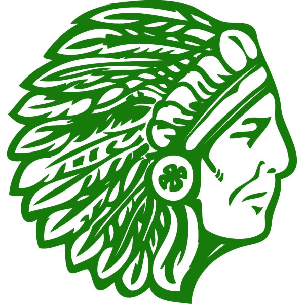 Sticker mural tête Apache