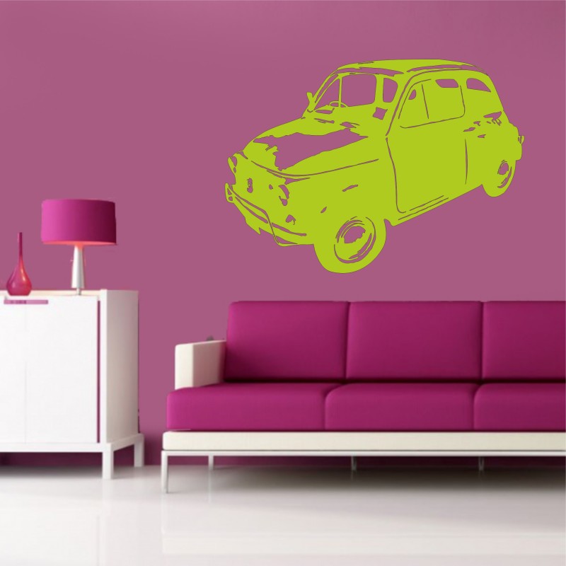 Sticker mural Voiture Fiat 500