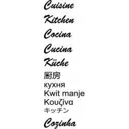 Sticker cuisine en plusieurs langues