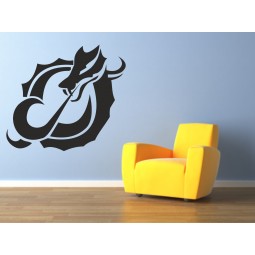 sticker mural dragon langue de feu