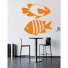 sticker mural 2 poissons