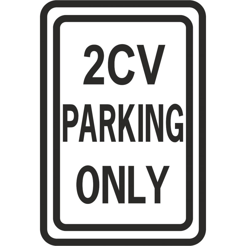 Sticker parking onlu 2 CV