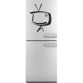 Sticker mural vieux téléviseur