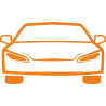 Sticker mural silhouette voiture 3