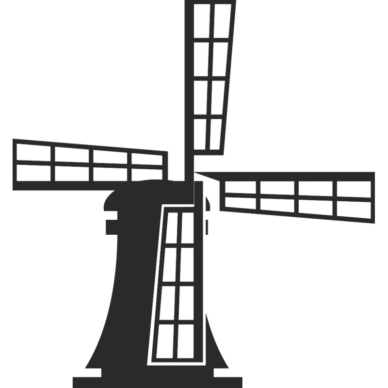Sticker vinyl moulin hollandais