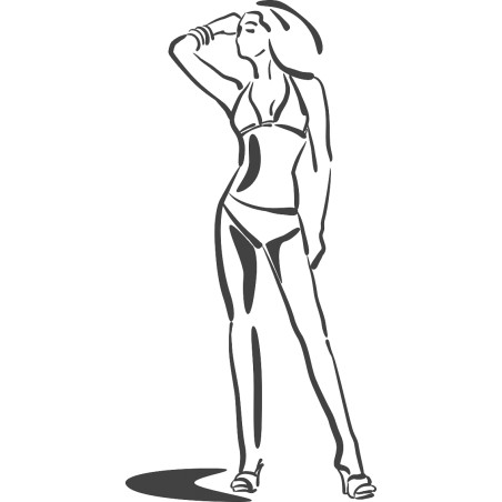 Sticker autocollant mural Pin Up 3