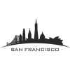 Sticker mural skyline San Francisco