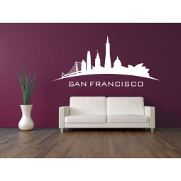 Sticker mural skyline San Francisco