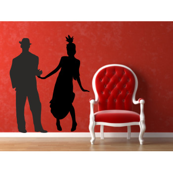 Sticker mural couple année 30 1