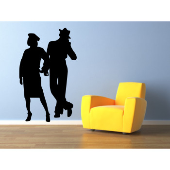 Sticker vinyl couple année 30-3