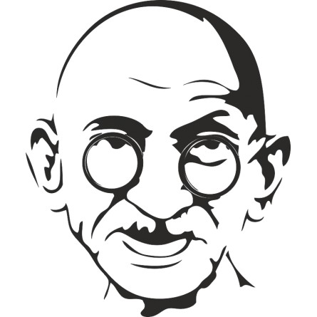Sticker autocollant Gandhi