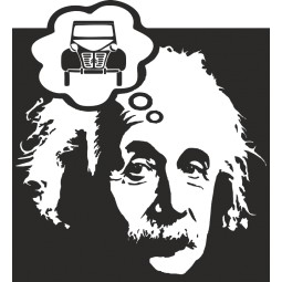 Sticker autocollant Einstein et 2CV