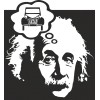 Sticker autocollant Einstein et 2CV