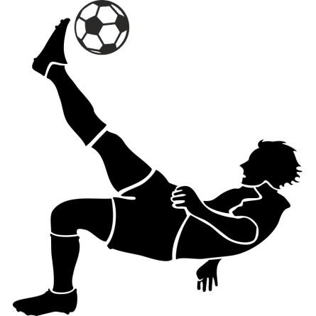 Sticker mural footballeur