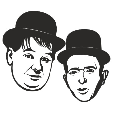 Sticker vinyl Laurel et Hardy