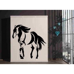 Sticker adhésif vinyl cheval au pas