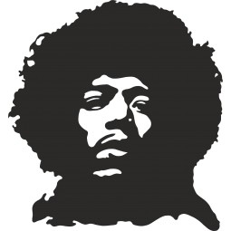 Sticker vinyl Jimmy Hendrix