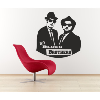 Adesivo Sticker Blues Brothers 9x9 Cm - 1art1, Prodotto Da Collezione Di Alta Qualità Per Fans