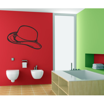 Sticker décoration murale chapeau homme