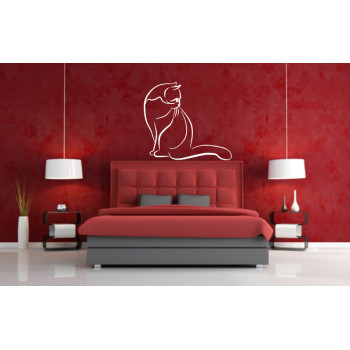 Sticker adhésif silhouette chat