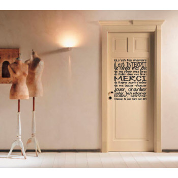 Sticker déco Ici c'est ma chambre