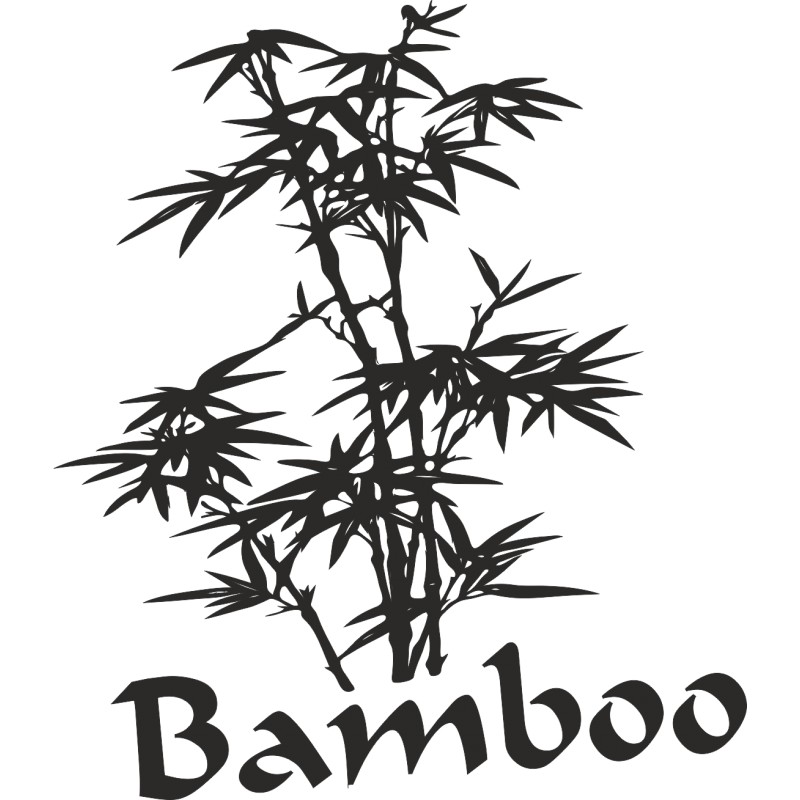 Sticker adhésif bambous