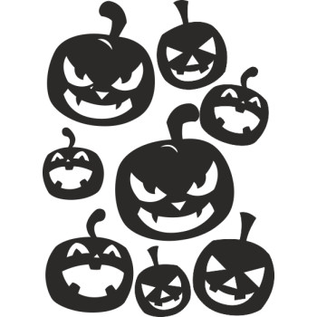 Sticker déco Hallo citrouilles