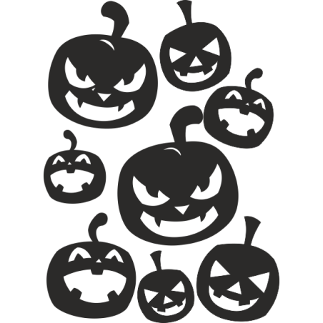 Sticker déco Hallo citrouilles